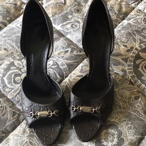 Gucci open toe heels